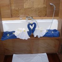 デコレーションされたバスタブです