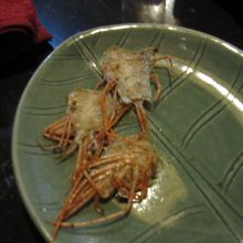 蟹がせんべいに。