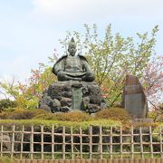 頼朝像が鎌倉の町を見下ろし迫力満点だよ！！