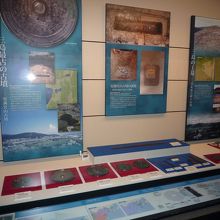 古代の鏡の展示