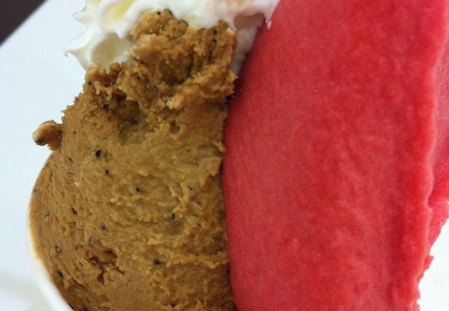 ジェラートとフレッシュジュース