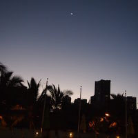 プールから見た空。