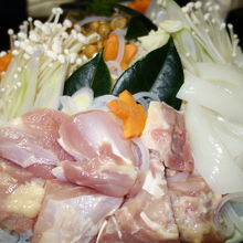 阿波尾鶏と自家製野菜たっぷりのお鍋