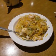 海鮮出汁でかぼちゃビーフン