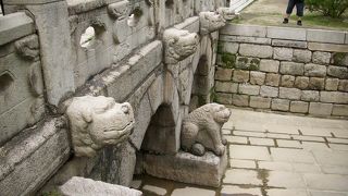 動物の石像が・・・