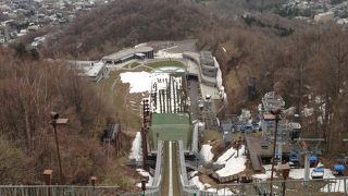 実際のジャンプ台の傾斜を体験