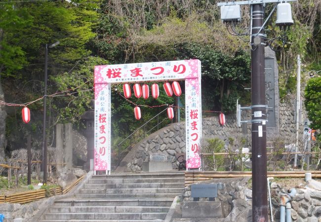 史跡がたくさんの薬師公園