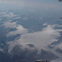 飛行機から偶然に見られた大氷原。