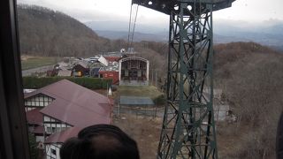 ロープウェイは6分で15分間隔で便利だが往復1450円と高い