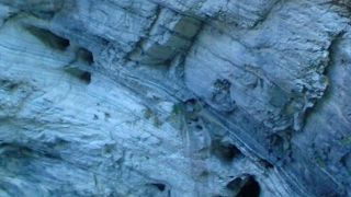 断崖絶壁につばめの巣