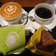 八ツ橋シューとコーヒー