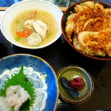 白えび天丼定食です