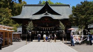 徳川家康により造営された社殿には左甚五郎作「つなぎの龍」など多くの彫刻を見ることができます