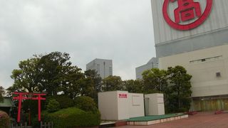 屋上の稲荷神社にお参りを・・