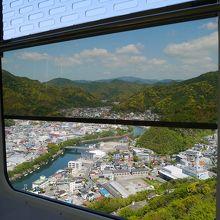 ロープウェイ内からの景色