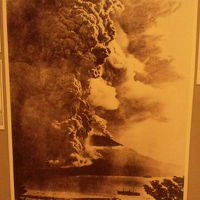 桜島の噴火模様の歴史も展示されています。