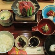 お肉をわさび醤油で食べておいしかった♪