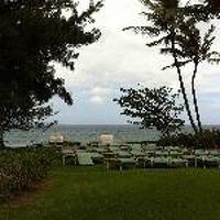 ロビーからは雄大な海が見える