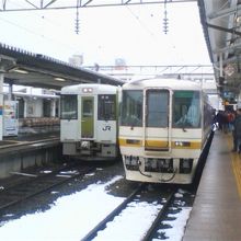 会津鉄道の車両を乗入先の会津若松駅で撮影