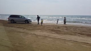 浜辺を走行できます。爽快です。