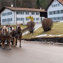 馬車に乗ってお城に向かうことも