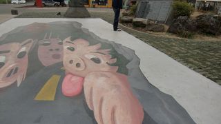 通称：お化け道路！目の錯覚を楽しめます