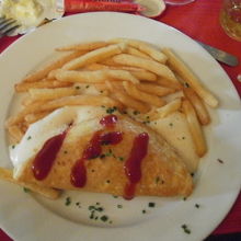 ケチャップをかけました