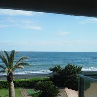 客室からみた浜辺です。
