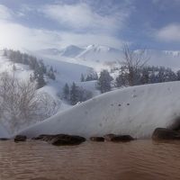 人生最良の露天風呂からの眺め。