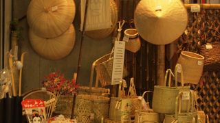 竹製品がずらり