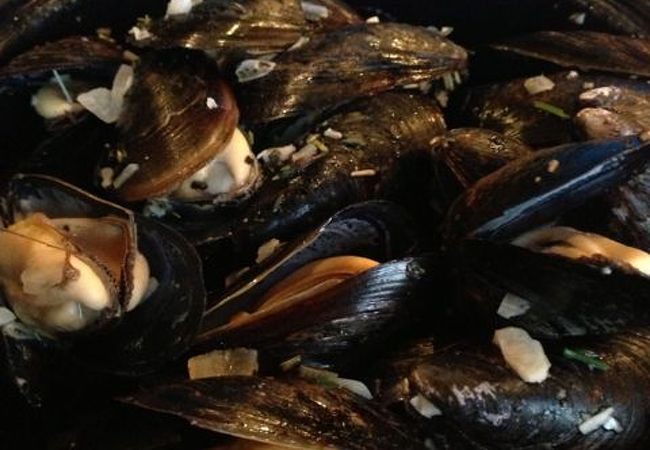 ムール貝とベルギービール