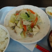 豆腐チャンプルー定食　550円