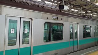 綾瀬駅では、折り返し線が２番線３番線を上手に使っています