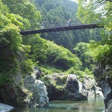 鳩ノ巣小橋です。ここから渓谷の景観が始まります。