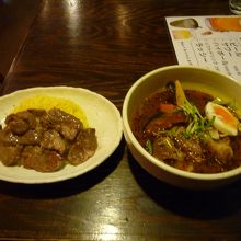 ラム＋黄色カレー