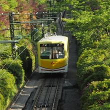 ケーブルカーで山頂へ。