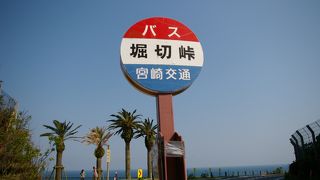 真っ直ぐ続く海岸線