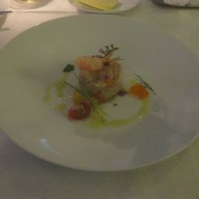 甘海老とサーモンのタルタル