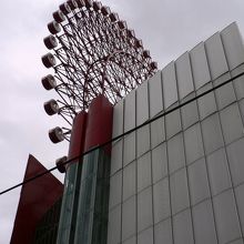 世界初のビル一体型の観覧車、HEP FIVEの屋上の観覧車