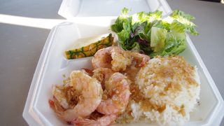 念願のガーリックシュリンプ