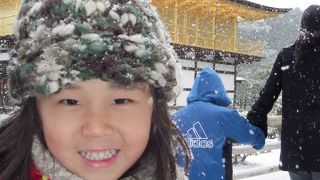 雪の金閣寺は最高です