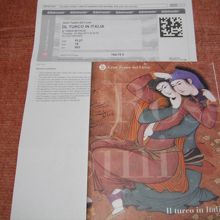 チケットとプログラム(スペイン語かカタルーニャ語)。