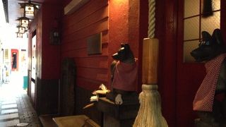 銀座の路地裏にある小さなお稲荷さん