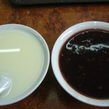 豆乳と紫米粥