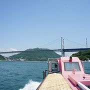 １５分くらいで関門海峡大橋の近くまでを周遊する観光船