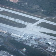 グアム空港。ここで離発着するのです。