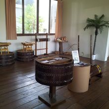 展示品はわずかでした。