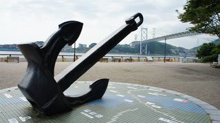 ほとんど関門海峡大橋のたもと