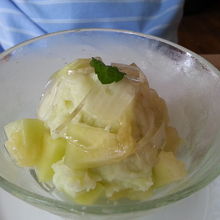 季節限定　メロンのソルベ