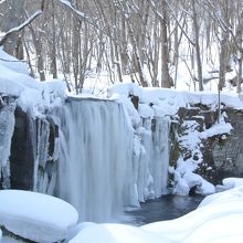 雪道を少し歩きます。